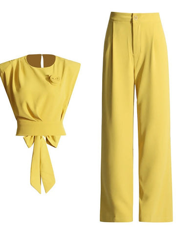 Kristelle high waisted trouser set