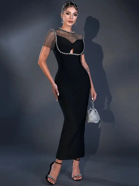 Alondra diamond mesh dress