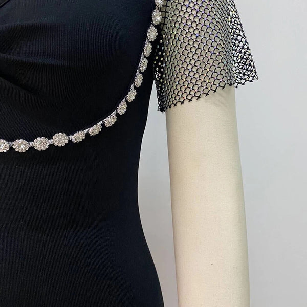 Alondra diamond mesh dress