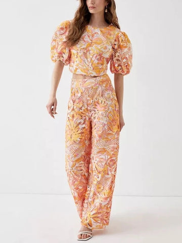 Ambella printed lace set