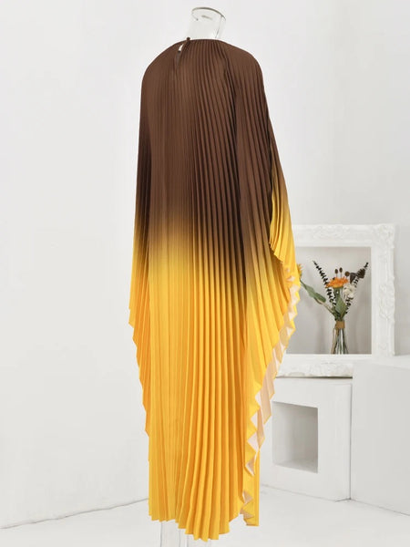 Zaire Ombré pleated dress