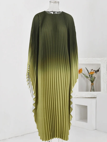 Zaire Ombré pleated dress