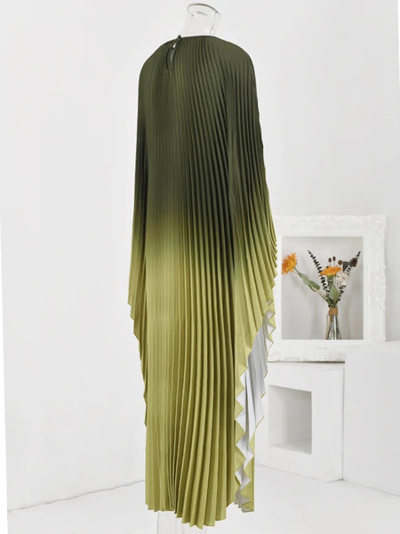 Zaire Ombré pleated dress