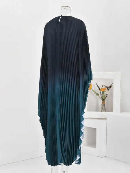 Zaire Ombré pleated dress