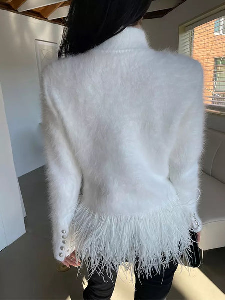 Padma  feather coat