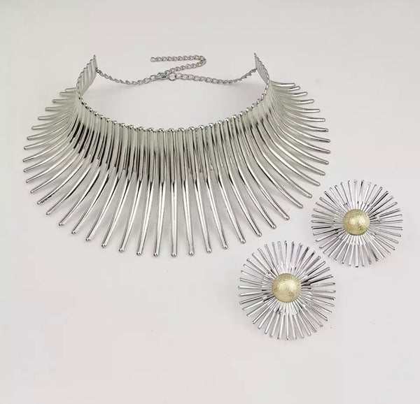 Petra Exaggerated Choker and Earring Set