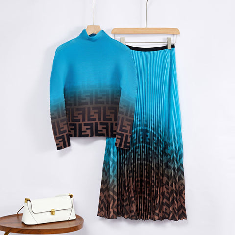 Millicent Pleated skirt set