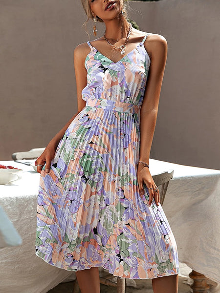 Ivy pleated summer dress