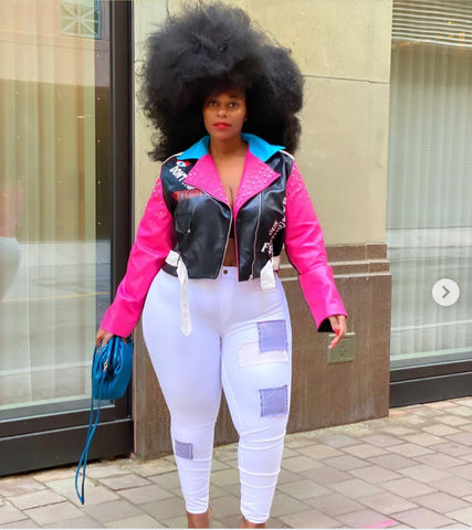 Keisha Faux Leather Crop Jacket