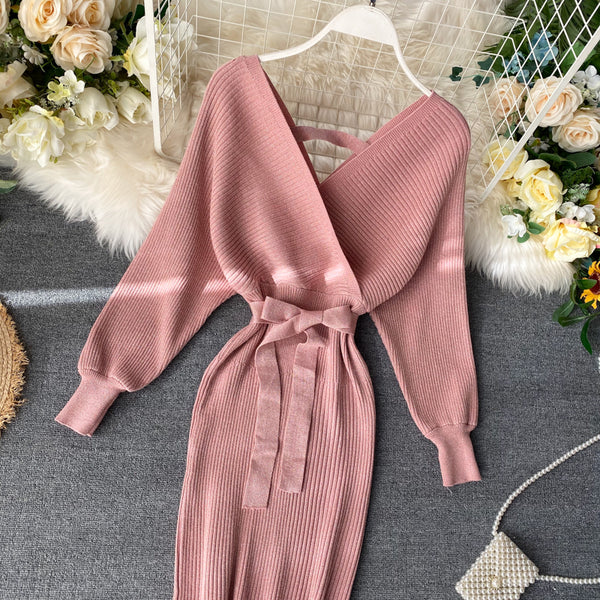 Octavia Shiny Knit Dress