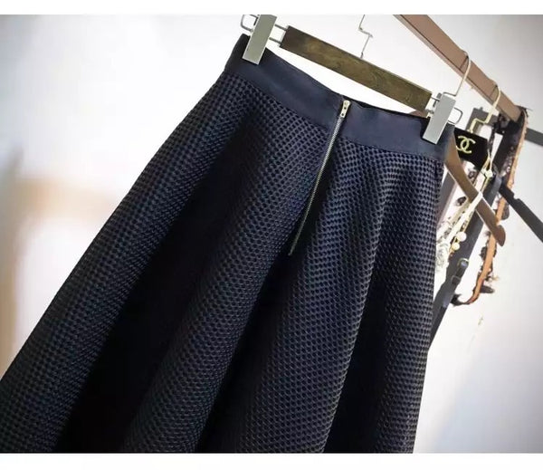 Noku High Waisted A-Line Knee-Length Skirt