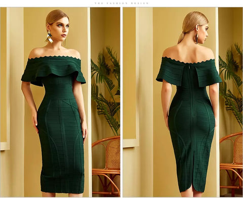 Ayisha Off Shoulder Bandage Dress