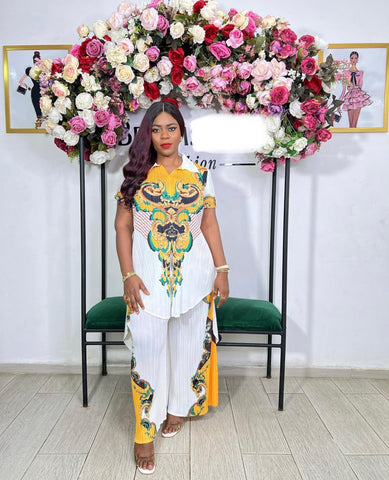 India Pleated Trouser Set