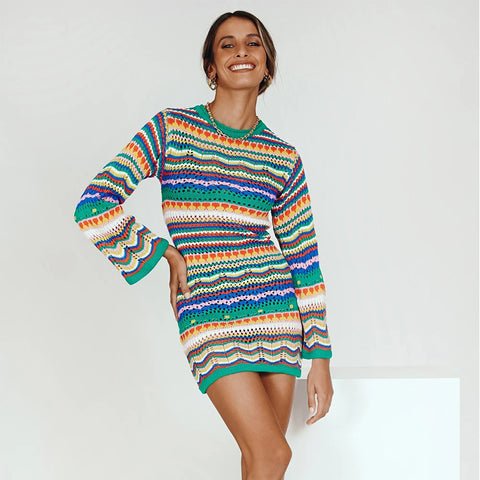 Eva crotchet knit dress