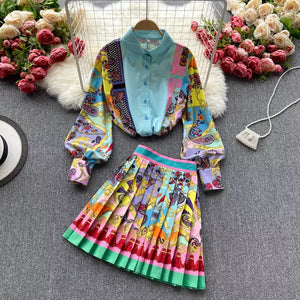 Sakora Multicolour Skirt set