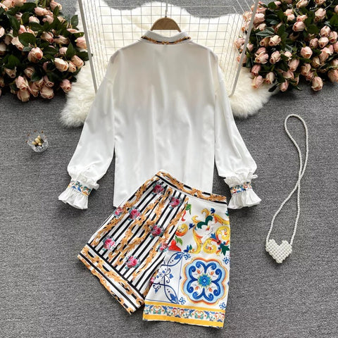 Harper Flower Print Two-piece Set Women