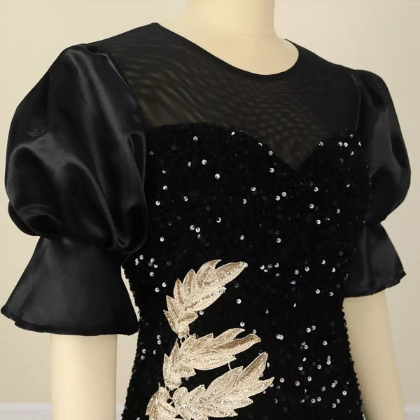 Fiona Black Sequin Dress