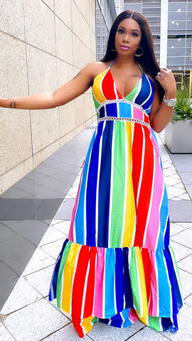Clarise Colour Strip dress