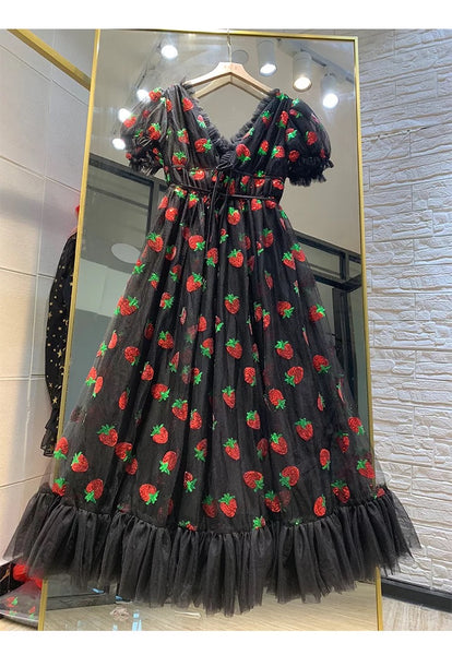 Skylar Strawberry lace dress