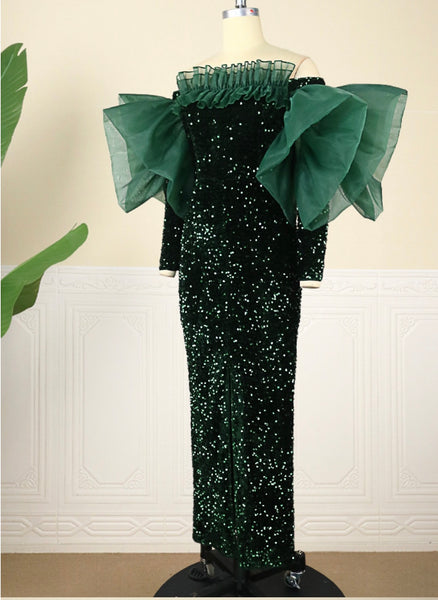Indira Velvet Sequin Dress