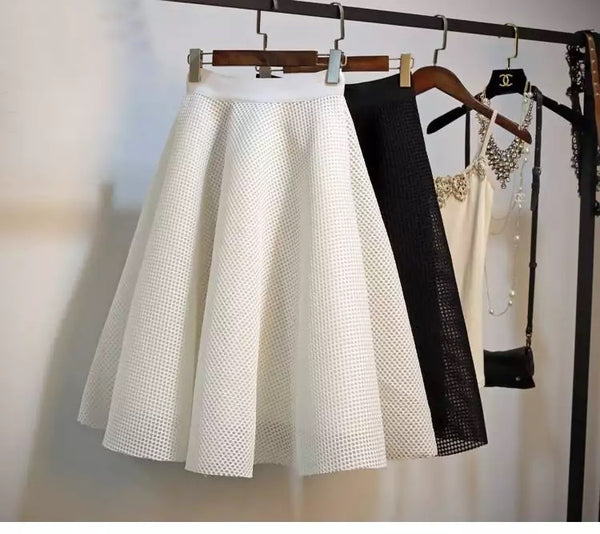 Noku High Waisted A-Line Knee-Length Skirt