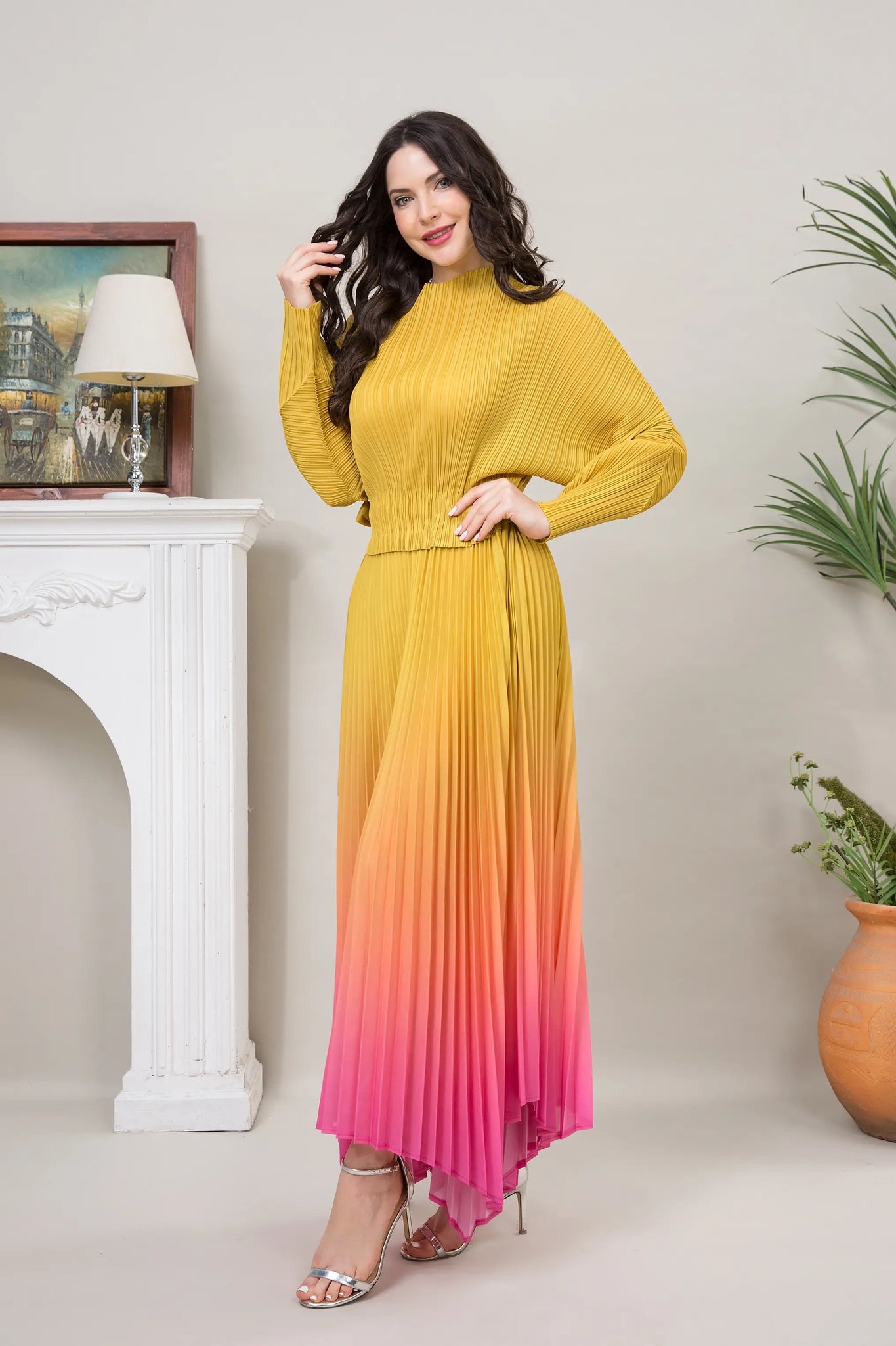 Beaulah gradient colour dress