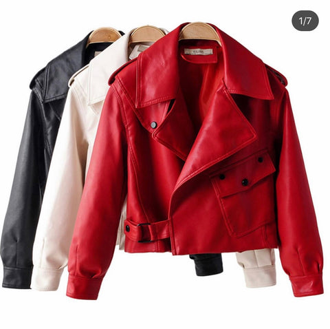 Donna PU Leather Jacket