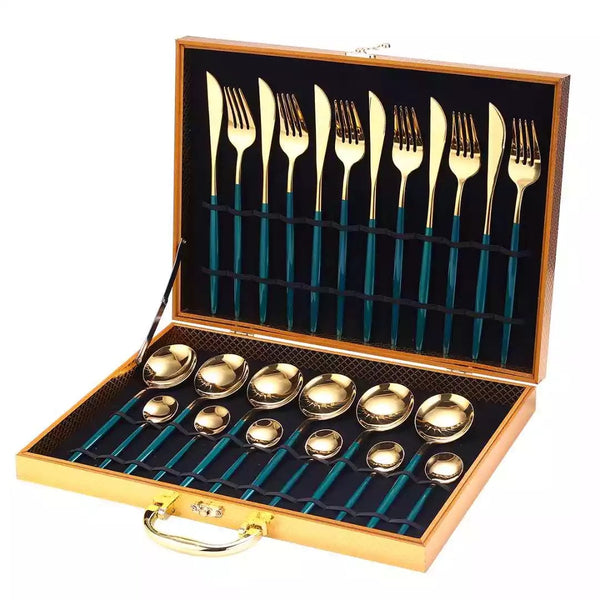 24 piece stainless steel Cutlery Set with Briefcase