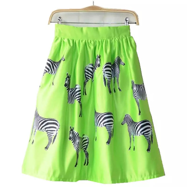Neo Zebra High Waisted Skirt