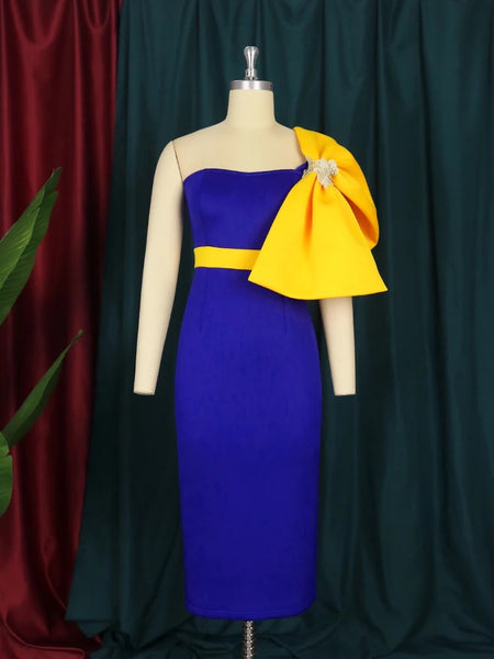 Nadine Yellow bow dress