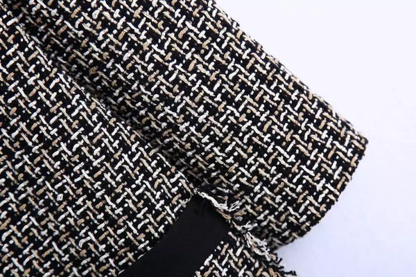 Mackenzie V-neck tweed blazer dress