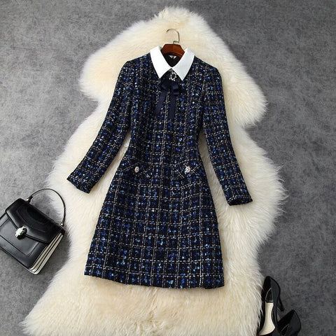 Orla  Bow tie tweed dress