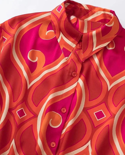 Fumi Geometric Print Smock