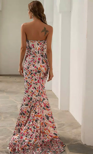 Stephanie Multicolour Evening Dress