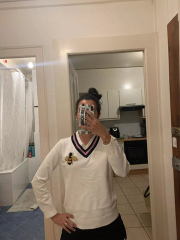 Lita Bee Embroided knitted jumper