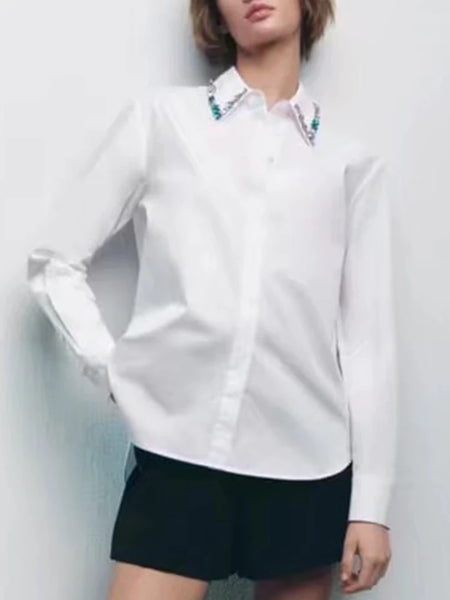 Ola Jewelled Collar blouse