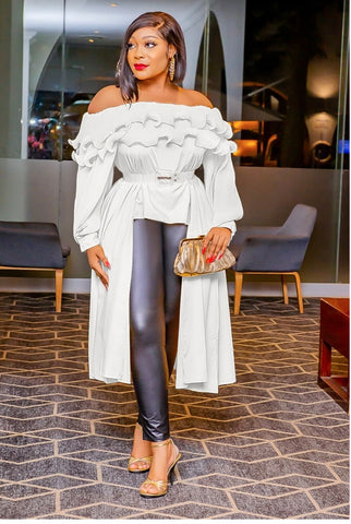 Ashlyn ruffles tunic top