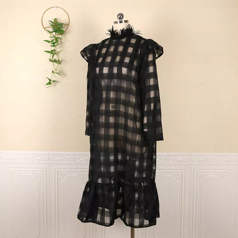 Athanasia Cut out Sheer dress