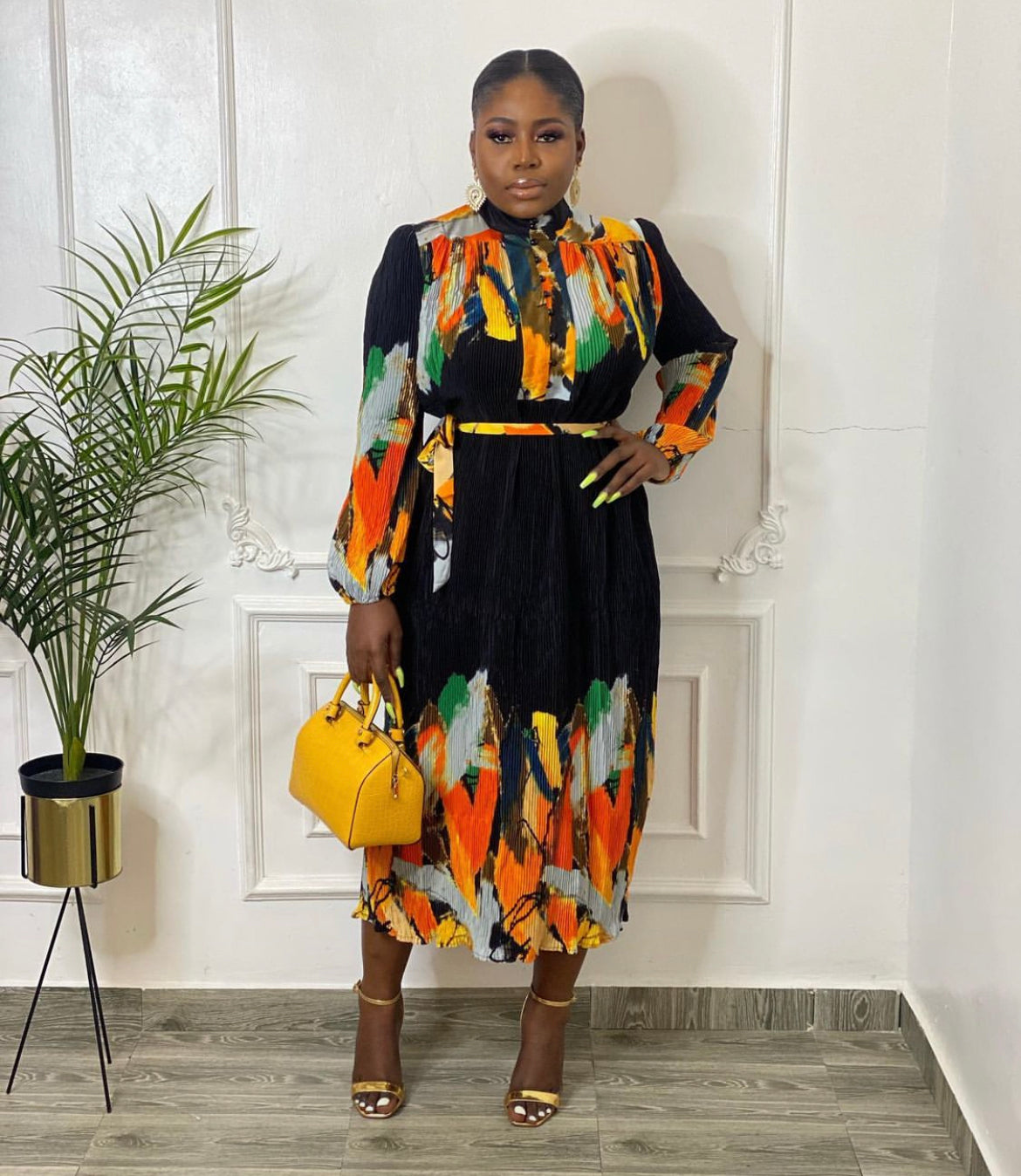 Kemi pleated dress
