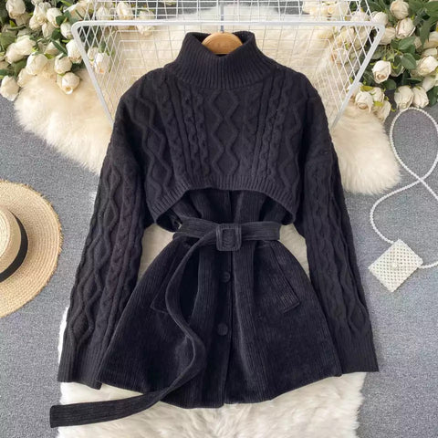 Andrea Corduroy and Knit Jacket