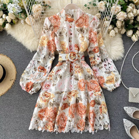 Marlo Floral Latern sleeve dress