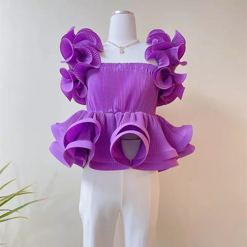 Lucy Ruffle trim blouse