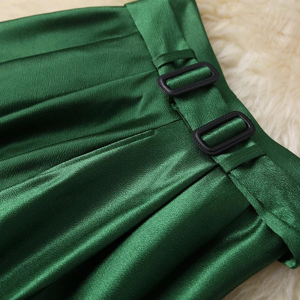 Jodie Lantern sleeve chiffon blouse and High waisted skirt