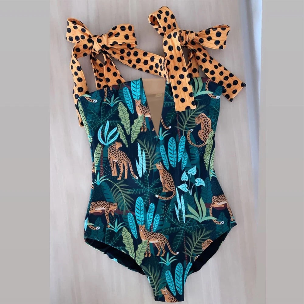 Jaina Jungle print swimsuit