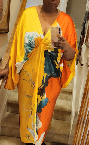 Lashawn sheer kaftan dress