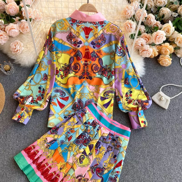 Savannah Multicolour Skirt Set